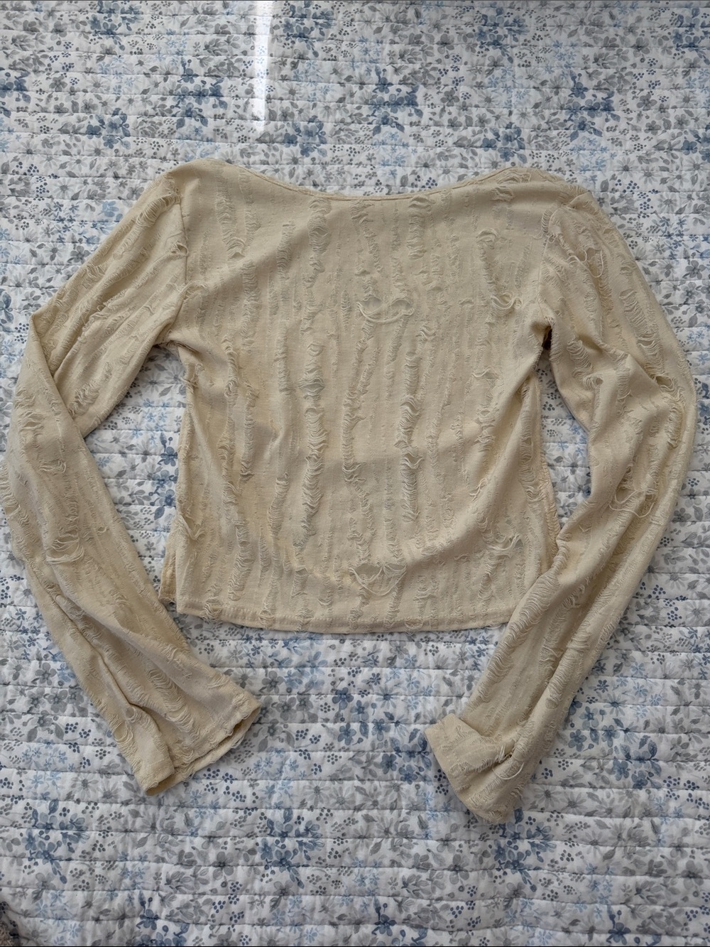 Beige Long-Sleeve Backless Women's Top